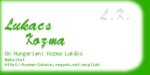lukacs kozma business card